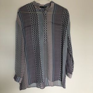 Sheer Long Sleeve Blouse